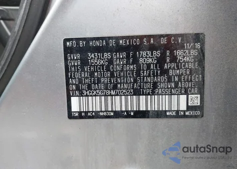 2017 Honda Fit Ex z USA, uszkodzony, nr VIN 3HGGK5G78HM702523